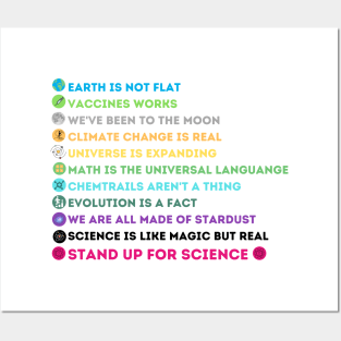Earth Is Not Flat Vaccines Work Science Teacher Nerd Geek Posters and Art